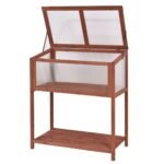 Medinis šiltnamis su lentyna 90x50x105 cm (Medinė)