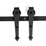 Nerūdijančio plieno stumdomųjų durų sistema 1830 mm (Juoda)