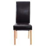 Minkštos valgomojo kėdės su aukštu atlošu 2 vnt. (Juoda)