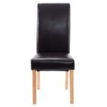 Dviejų valgomojo kėdžių komplektas su aukštais atlošais (Raudona)