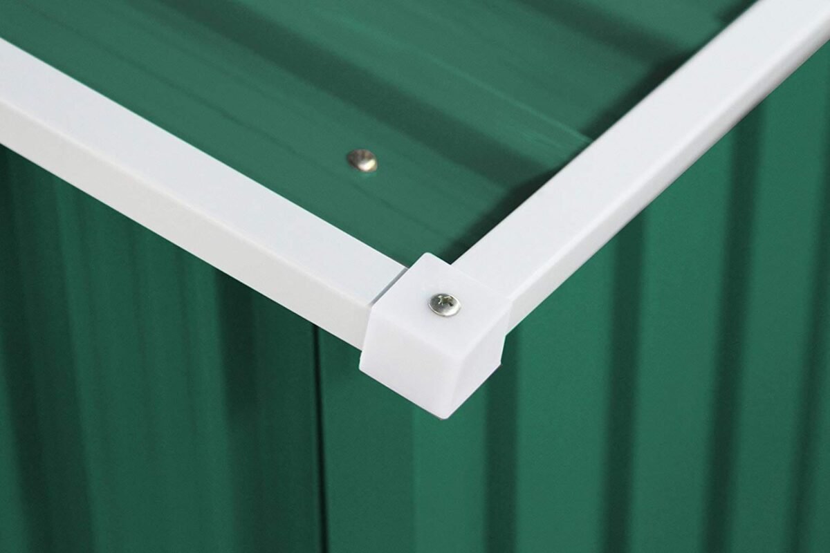 Metalinė sodo pavėsinė su pamatu 213x127x185 cm (Tamsiai žalia)