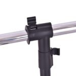 Išplečiama drabužių kabykla su apatine lentyna ir ratukais (Juoda ir sidabrinė)