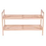 Praplečiama medinė pušies batų lentyna su rankena (Natūrali)