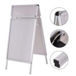 A1 formato aliumininis reklaminis stendas su viršutine lenta (Balta)