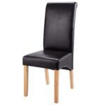 Dviejų valgomojo kėdžių komplektas su aukštais atlošais (Raudona)