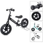 12 colių balansinis dviratukas su reguliuojamu sėdynės ir vairo aukščiu (Balta)