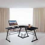 Kampinis rašomasis stalas (Juoda)