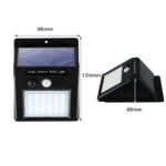 Saulės šviestuvas su judesio davikliu 30 LED (Juoda)