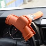 Automobilio vairo užraktas su apsauga nuo vagystės (Oranžinė)