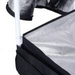 Augalų auginimo palapinė su užtrauktuku 80 x 80 x 160 cm (Juoda)