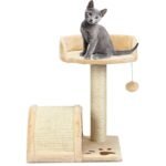Namelių ir draskyklių rinkinys katėms su stulpeliais (Smėlio)