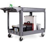 Vežimėlis įrankiams su dviem skyriais 118 x 64 x 84 cm (Pilka)