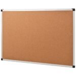 Sieninė informacinė lenta 60x90 cm su aliuminio rėmu (Natūrali)
