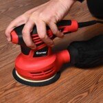 Ekscentrinis šlifuoklis su 6 greičiais ir 15 šlifavimo diskų (Raudona ir juoda)