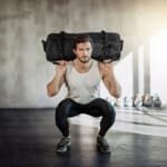 Svorio maišas su rankenomis 27 kg (Juoda)