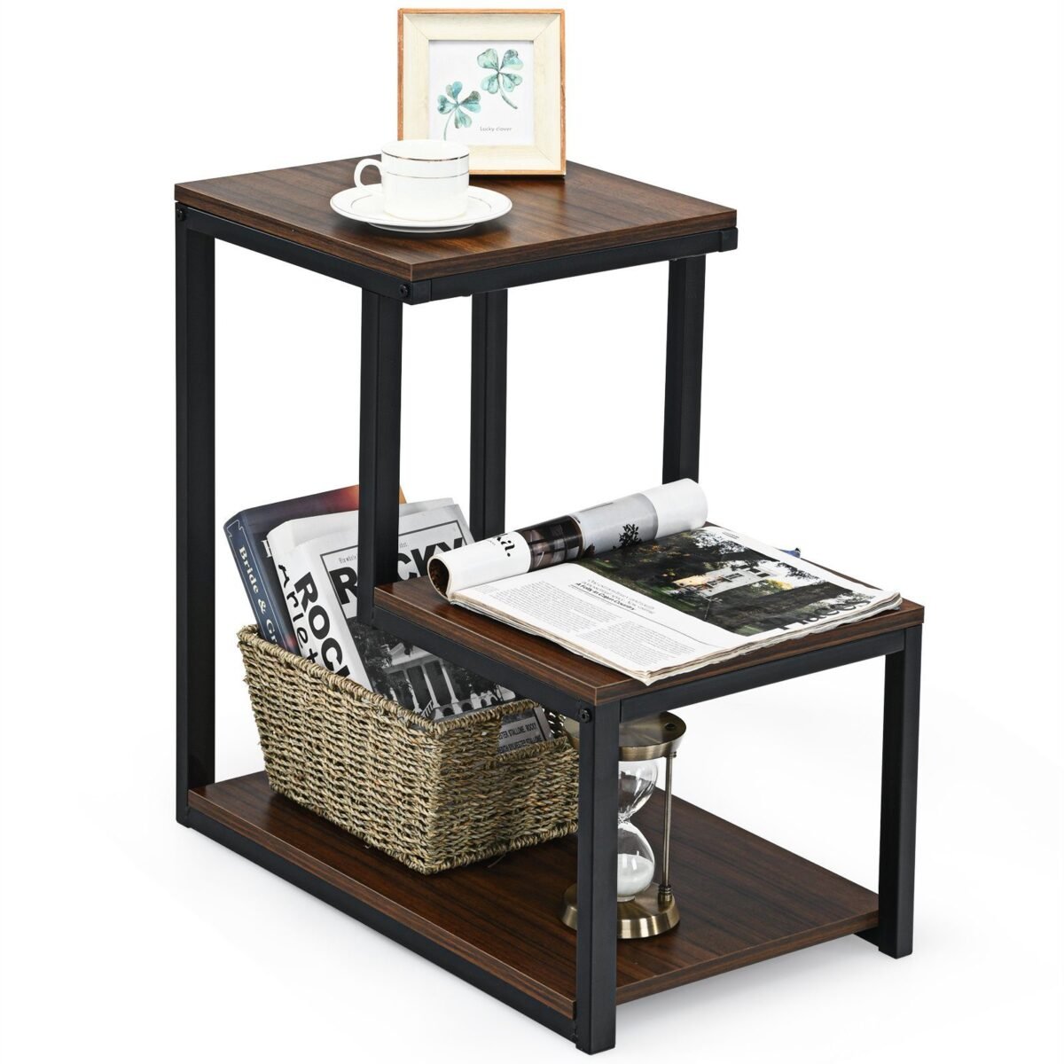 Trijų lygių metalinis stalelis (Ruda)