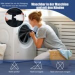 Elektrinė šildoma antklodė su 9 šildymo lygiais temperatūros reguliavimu nuo 25 iki 46 laipsnių Celsijaus 9 valandų laikmačiu 163x128 cm matmenys (Pilka)