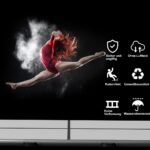 Pripučiamas gimnastikos takas 300x100x10 cm (Juoda)