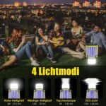 3-in-1 Lauko LED lempa su vabzdžių gaudykle ir SOS funkcija (Geltona)