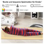 Nešiojamų vaikų jogos kilimėlių poilsio ir miegojimo komplektas (Raudona)