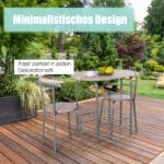 Valgomojo komplektas su dviem kėdėmis (Pilka)