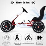 Vaikiškas kartingas su pedalais ir reguliuojama sėdyne (Balta)