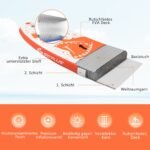 Irklentė su priedais 320x76x15 cm (Oranžinė ir balta)