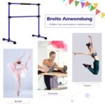 Reguliuojamo aukščio mobilus baleto ir tempimo stendas (Violetinė)
