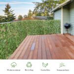 Ištraukiama dirbtinė gyvatvorė su lapijos imitacija 255 cm (Žalia)