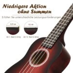 Medinė ukulele su priedais 53 cm (Raudona)