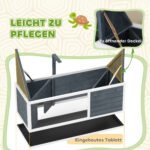 Vėžlių namelis su atidaroma viršutine dalimi ir tvirtinimu lempoms