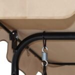 3 vietų sodo sūpynės su apsauginiu stogeliu (Ruda)