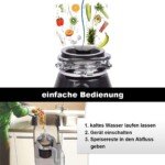 Galingas virtuvės atliekų smulkintuvas su nerūdijančio plieno malimo mechanizmu (Sidabrinė)