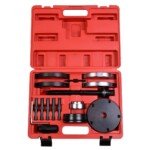 Profesionalus 16 dalių ratų guolių montavimo ir demontavimo rinkinys (85 mm) (Raudona)