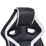 Reguliuojamo aukščio ergonomiška biuro ir žaidimų kėdė (Balta)