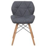 Minkštų kėdžių komplektas su paminkštinta sėdyne (2 vnt.) (Juoda)