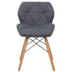 Minkštų dizainerio kėdžių komplektas (2 vnt.) (Pilka)