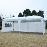 Erdvi Šventinė Palapinė 3x6 m su Nuimamomis Sienomis (Žalia)