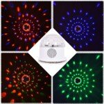 Krištolinis MP3 disko rutulys su RGB LED šviesos efektais (Balta)
