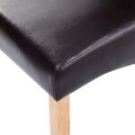 Minkštos valgomojo kėdės su aukštu atlošu 2 vnt. (Juoda)