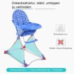 Sulankstoma kūdikio maitinimo kėdutė su saugos diržais (Rožinė)