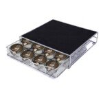 Kapsulių laikiklis su stalčiumi 36 Nespresso/Dolce Gusto kapsulių (Juoda)