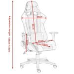 Sportinio stiliaus biuro ir žaidimų kėdė su supimo funkcija (Raudona ir juoda)