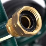 Metalinė sodo žarnos ritė su krepšiu (Žalia)