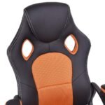 Sportinio dizaino ergonominė biuro kėdė su paminkštinimu (Oranžinė)