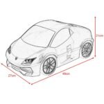 Automobilio formos vaikiškas lagaminas-troleibusas su kietu apvalkalu (Oranžinė)