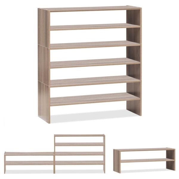 Modulinė 78 cm dvipakopė batų lentyna (Natūrali)