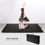 Sulankstomas nešiojamas gimnastikos kilimėlis su 5 cm paminkštinimu (Juoda)