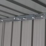 Tvirtas sodo namelis su metaliniu pamatu 277x191x192 cm (Tamsiai pilka)