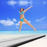Pripučiamas gimnastikos takas 300x100x10 cm (Juoda)